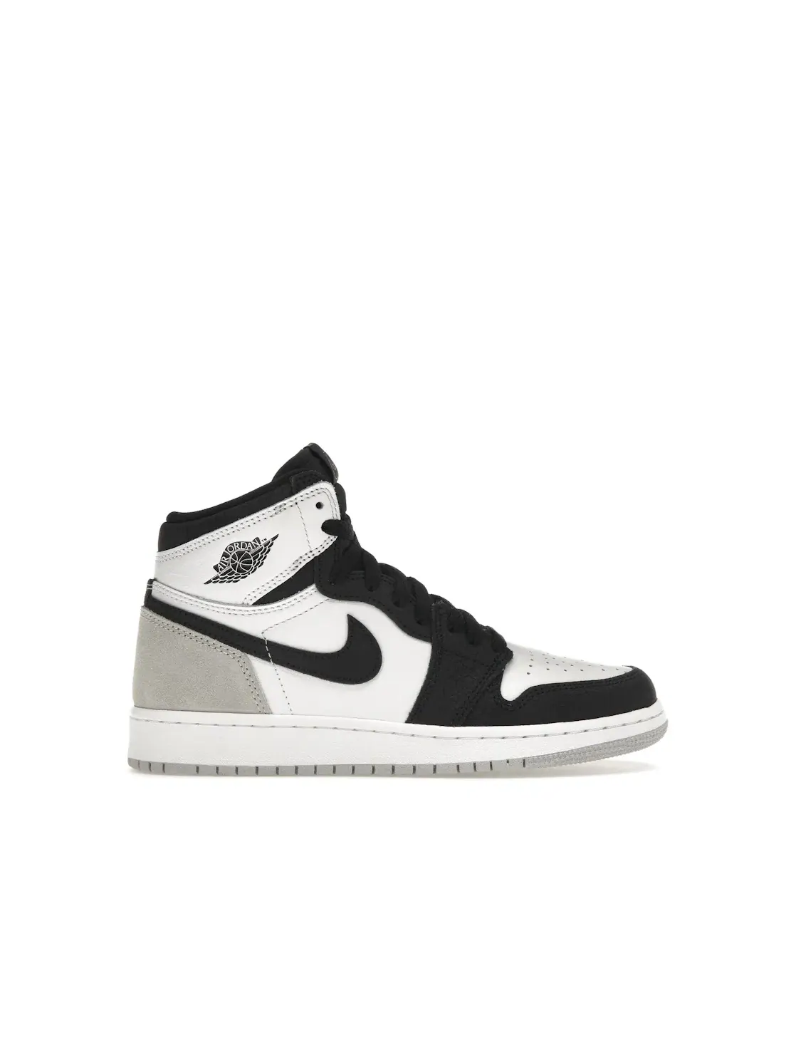 Детские кроссовки для мальчиков и девочек с принтом Jordan 1 Retro High OG Jordan — изображение 1 из 4, белый/черный/серый