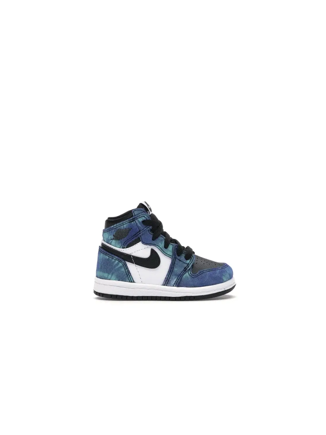 Детские кроссовки с принтом Jordan 1 Retro High Tie Dye Jordan — изображение 1 из 4, белый/черный-зеленый