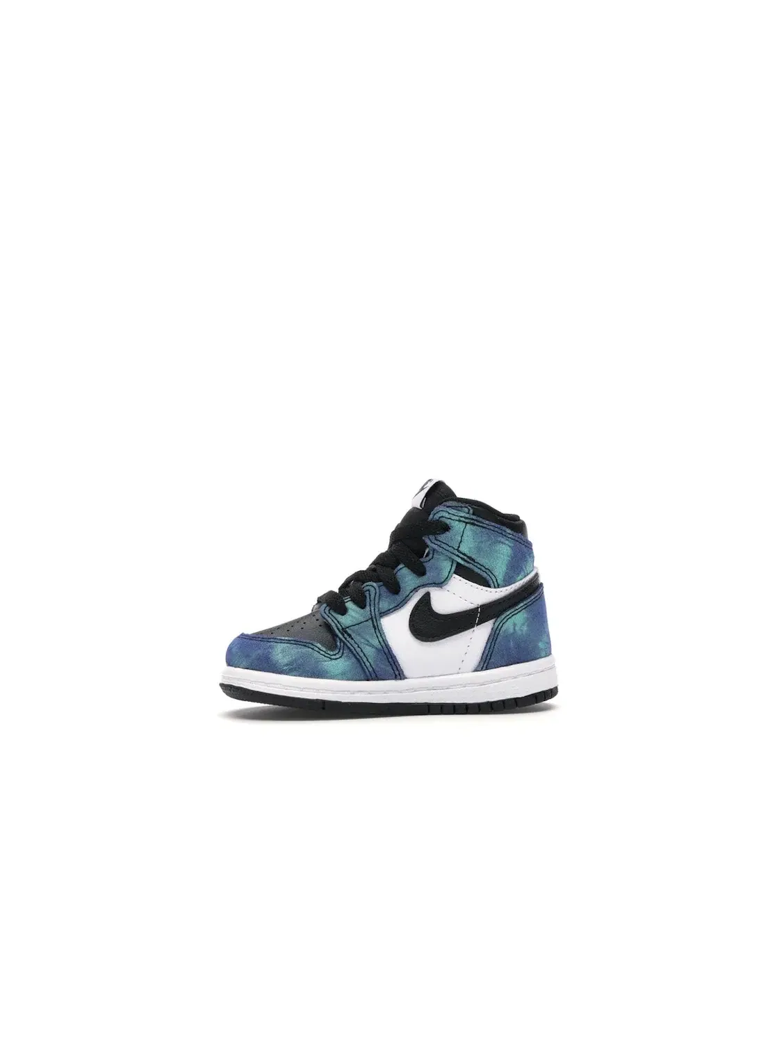 Детские кроссовки с принтом Jordan 1 Retro High Tie Dye Jordan — изображение 3 из 4, белый/черный-зеленый