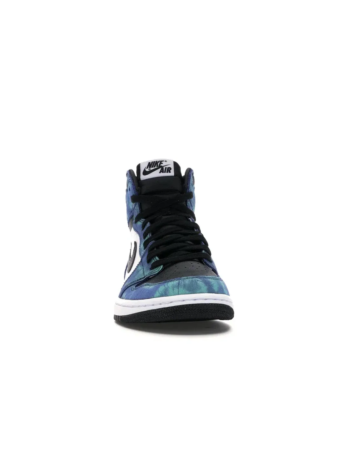 Женские кроссовки с принтом тай-дай Jordan 1 Retro High Jordan — изображение 2 из 4, белый/черный-зеленый