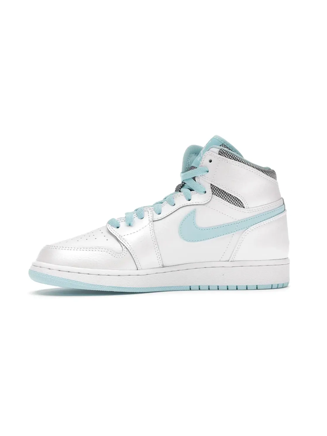 Детские кроссовки высокие с принтом Jordan 1 Retro High Jordan — изображение 3 из 4, белый/белый-синий