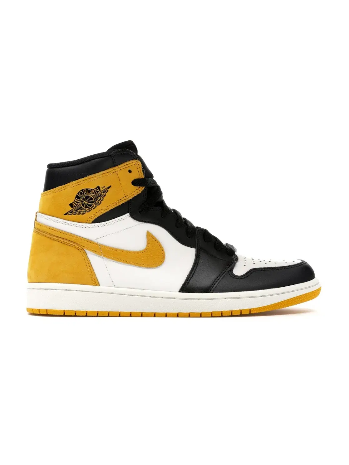 Мужские кроссовки с желтыми акцентами Jordan 1 Retro High Jordan — изображение 1 из 4, белый/желтый-черный