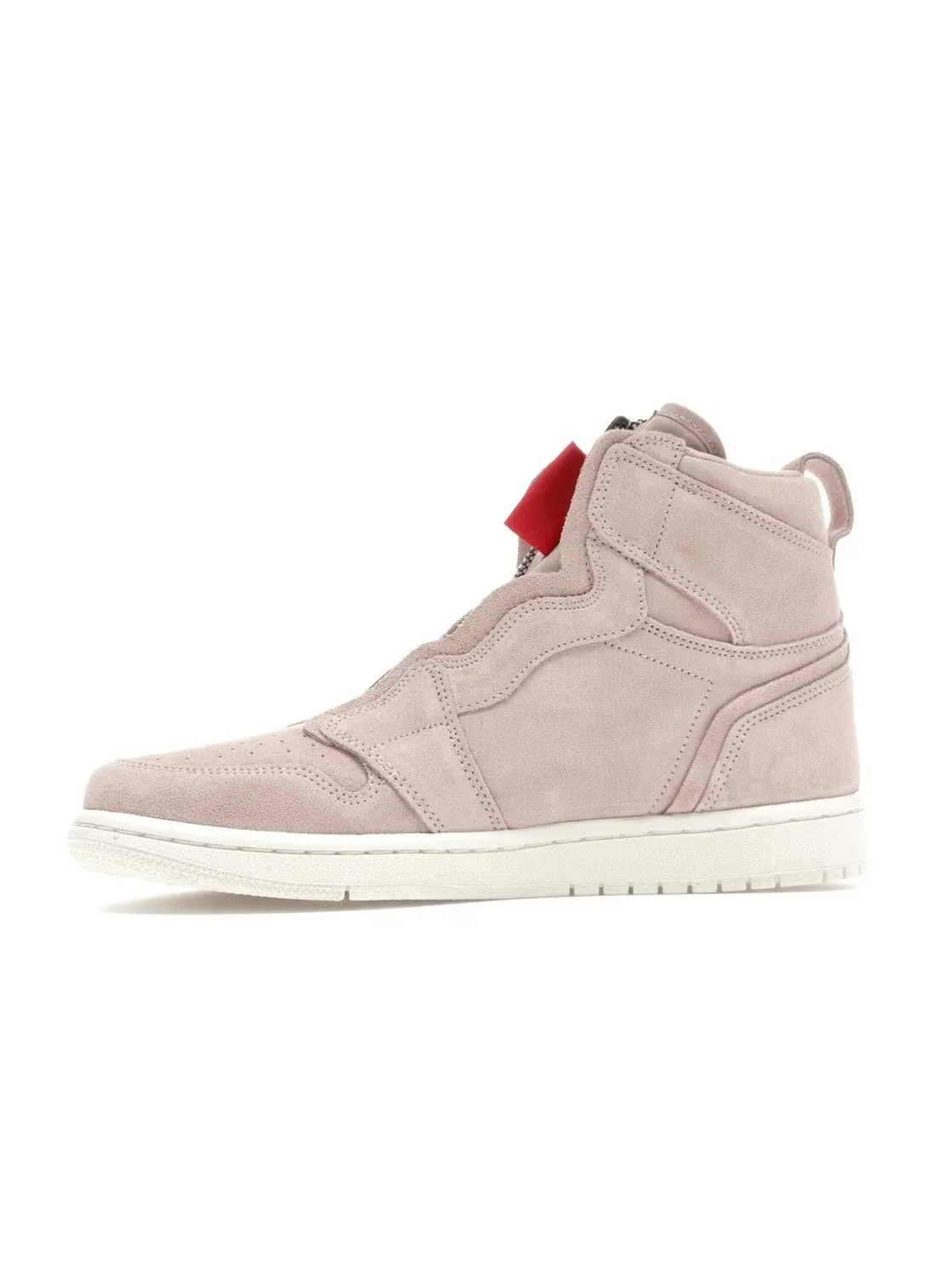 Женские кроссовки на молнии с замшевым верхом Jordan 1 Retro High Zip — изображение 3 из 4, бежевый/металлик красный