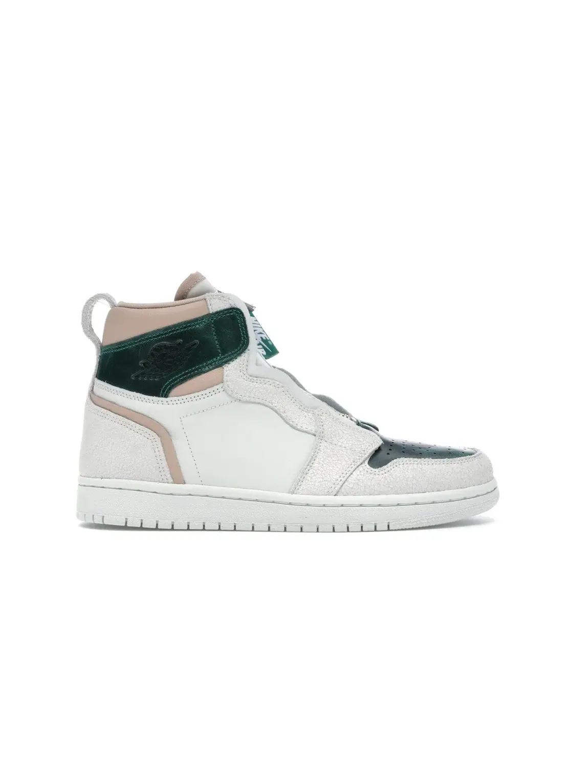 Женские кроссовки с высоким берцем Jordan 1 Retro High Zip Jordan — изображение 1 из 4, зеленый-бежевый