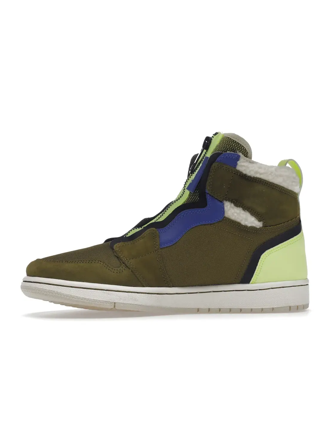 Женские кроссовки Lifestyle с молнией Jordan 1 Retro High Zip Jordan — изображение 3 из 4, оливковый/черный