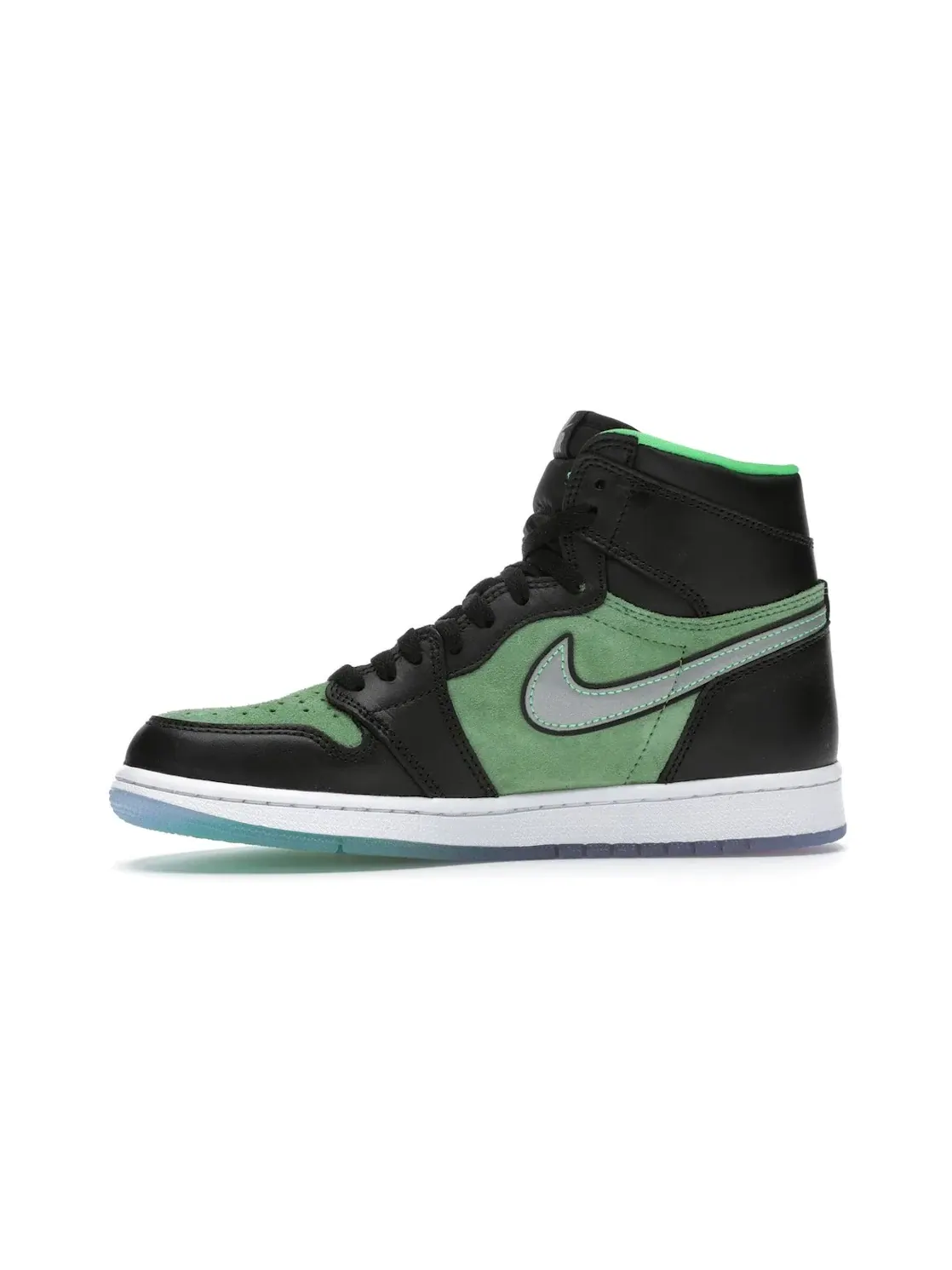 Мужские кроссовки с технологией Zoom Air Jordan 1 Retro High Jordan — изображение 3 из 4, черный/черный---зеленый