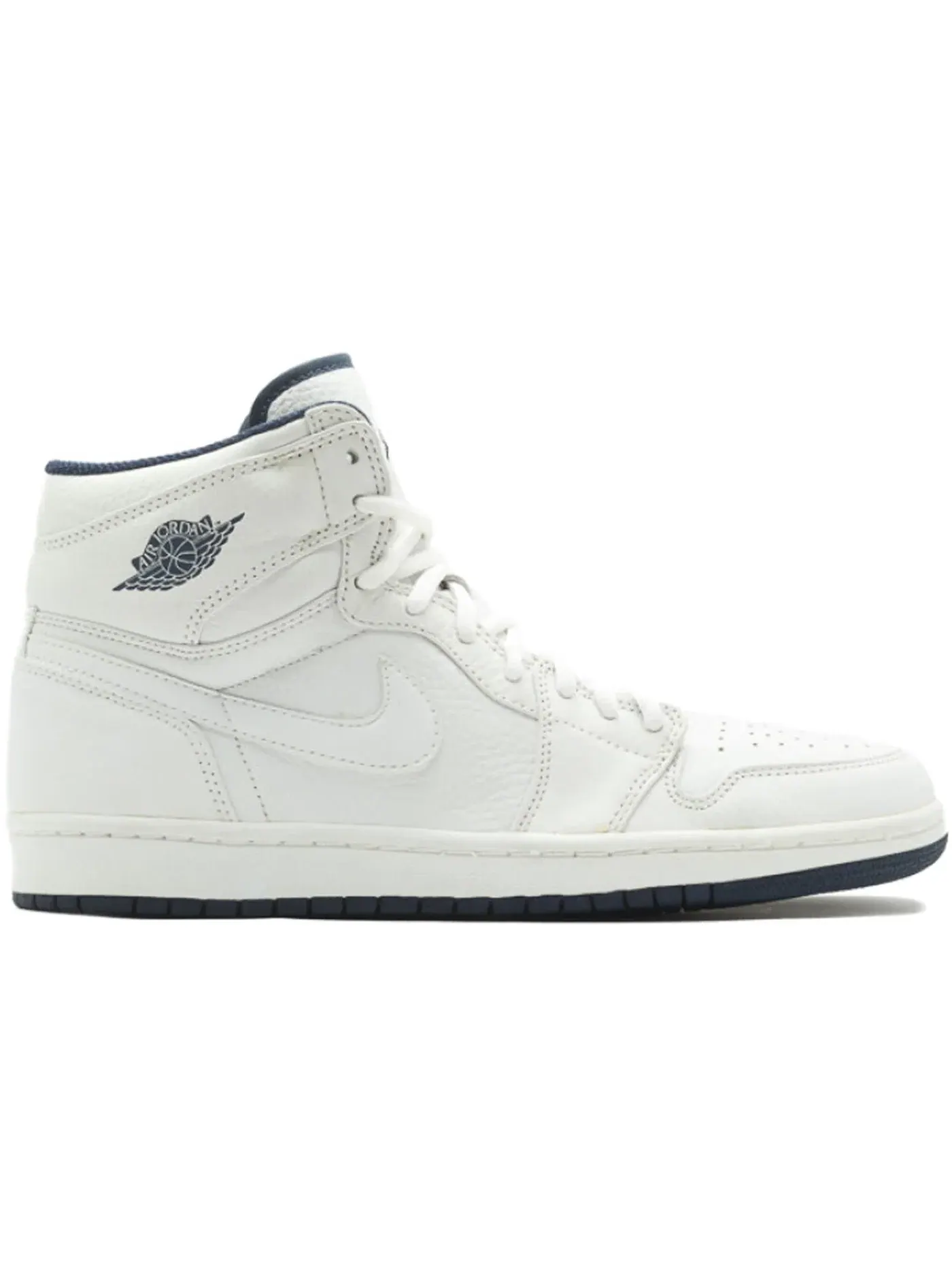Мужские кроссовки с высоким верхом Jordan 1 Retro Jordan — изображение 1 из 1, белый/белый-темно-синий