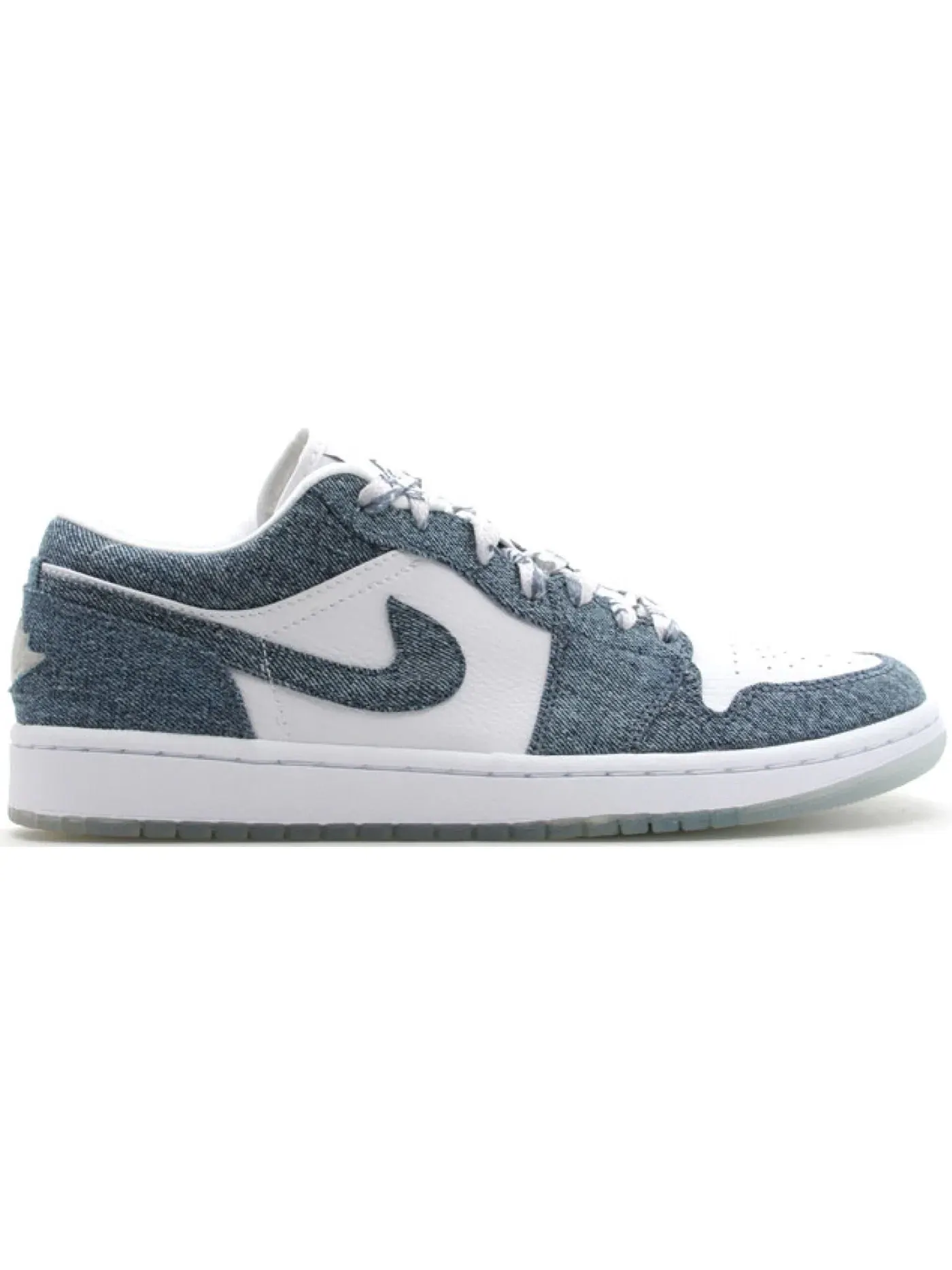 Женские кроссовки низкие с принтом деним Jordan 1 Retro Low Jordan — изображение 1 из 1, белый джинсовый синий