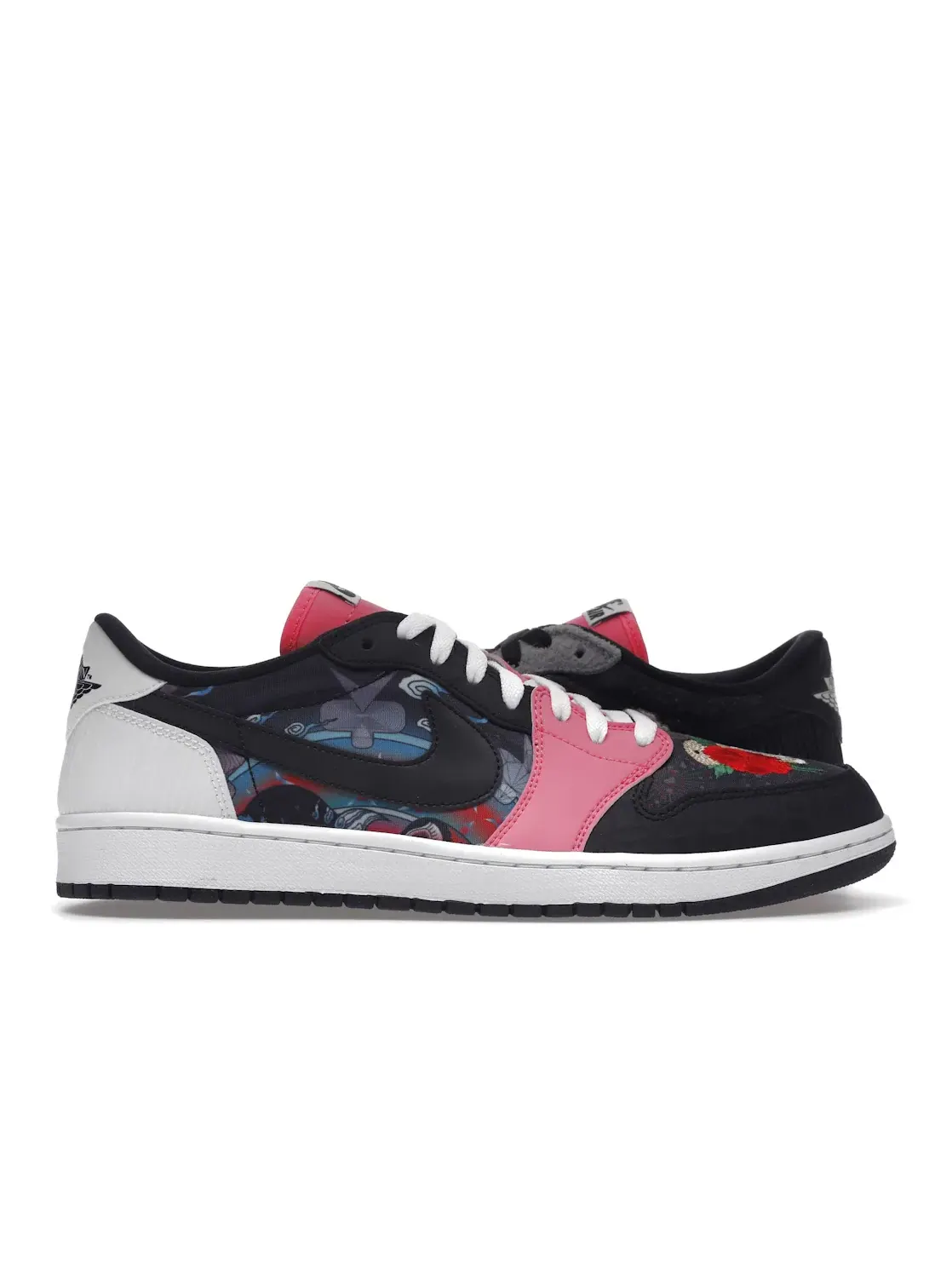 Мужские кроссовки lifestyle с принтом Jordan 1 Retro Low — изображение 1 из 4, мульти-/черный-белый