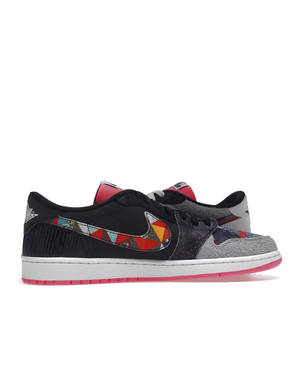 Мужские кроссовки lifestyle с принтом Jordan 1 Retro Low — изображение 3 из 4, мульти-/черный-белый