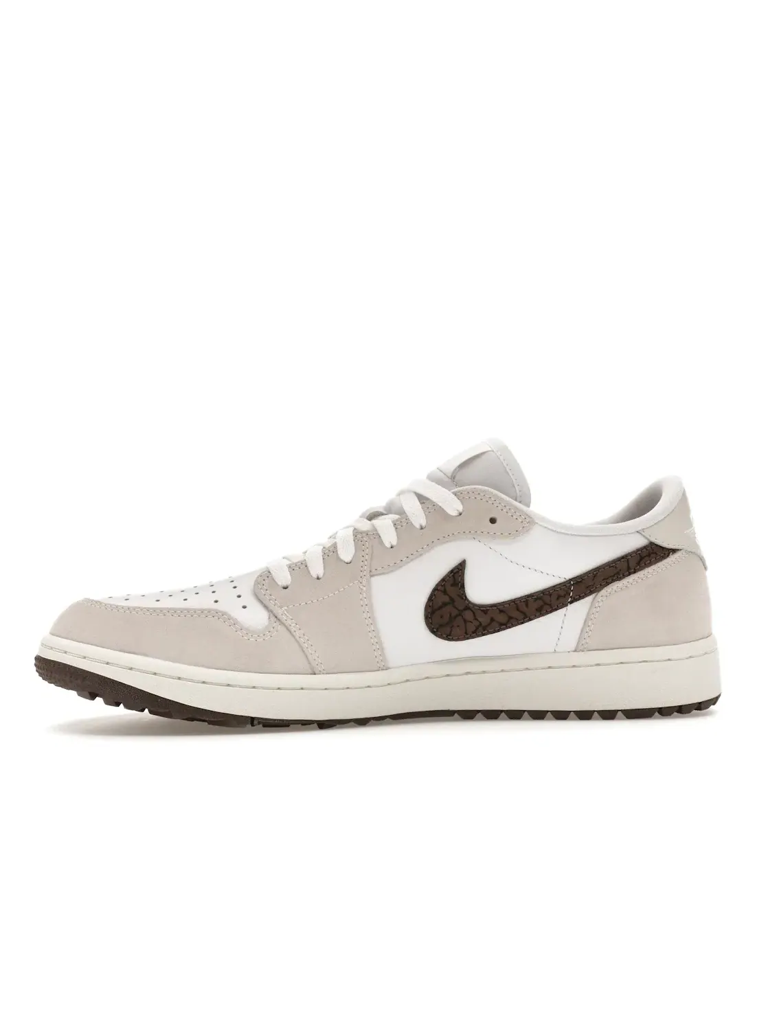Мужские гольф-кроссовки с принтом Jordan 1 Retro Low Golf — изображение 3 из 4, белый//коричневый