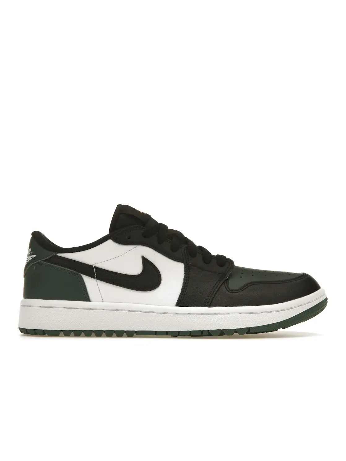 Мужские кроссовки для гольфа с кожаным верхом Jordan 1 Retro Low Golf Jordan — изображение 1 из 4, черный/зеленый-белый