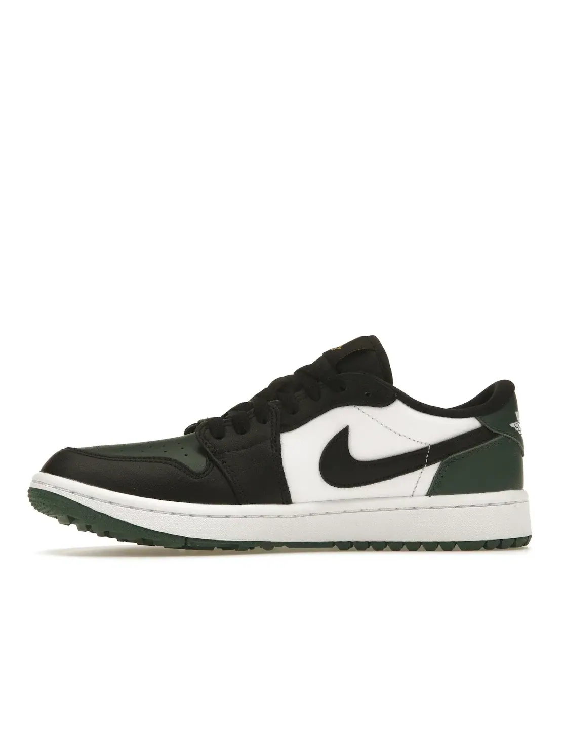 Мужские кроссовки для гольфа с кожаным верхом Jordan 1 Retro Low Golf Jordan — изображение 3 из 4, черный/зеленый-белый