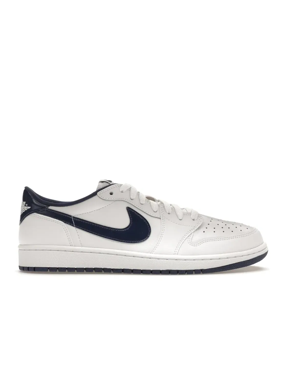 Мужские кроссовки с металлическим отливом Jordan 1 Retro Low Jordan — изображение 1 из 4, белый/темно-синий
