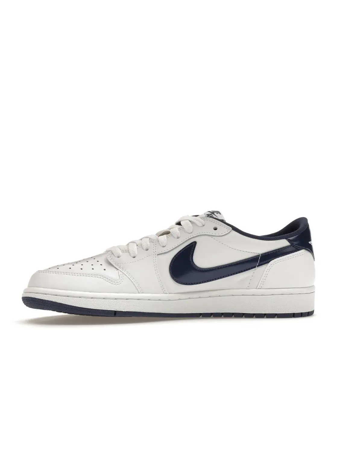 Мужские кроссовки с металлическим отливом Jordan 1 Retro Low Jordan — изображение 3 из 4, белый/темно-синий