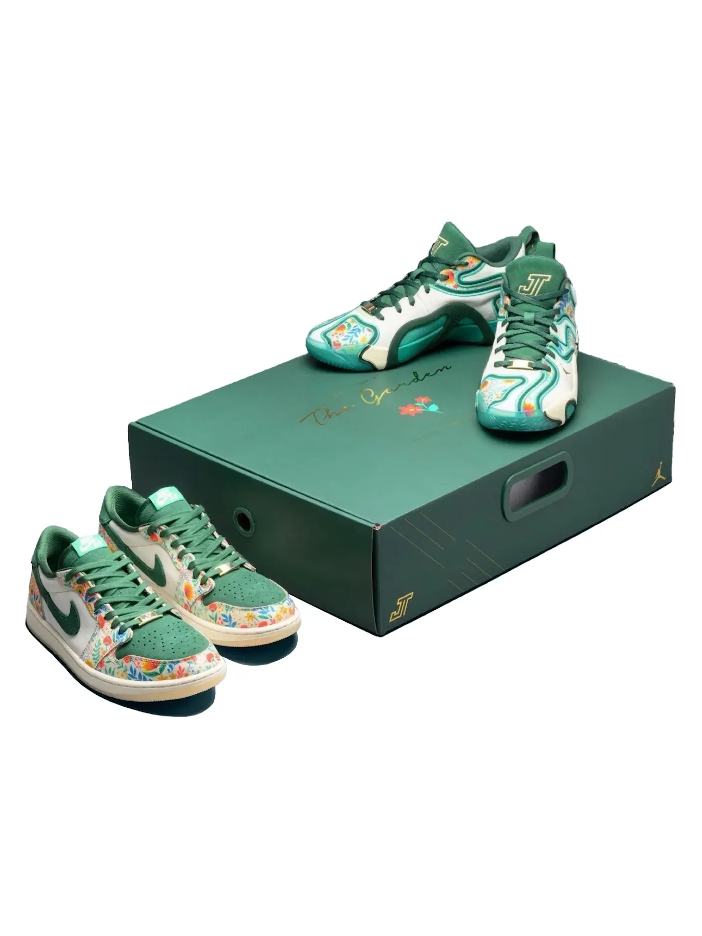 Мужской комплект кроссовок Jordan 1 Retro Low OG и Jordan Tatum 3 Jordan — изображение 1 из 1, зеленый/зеленый