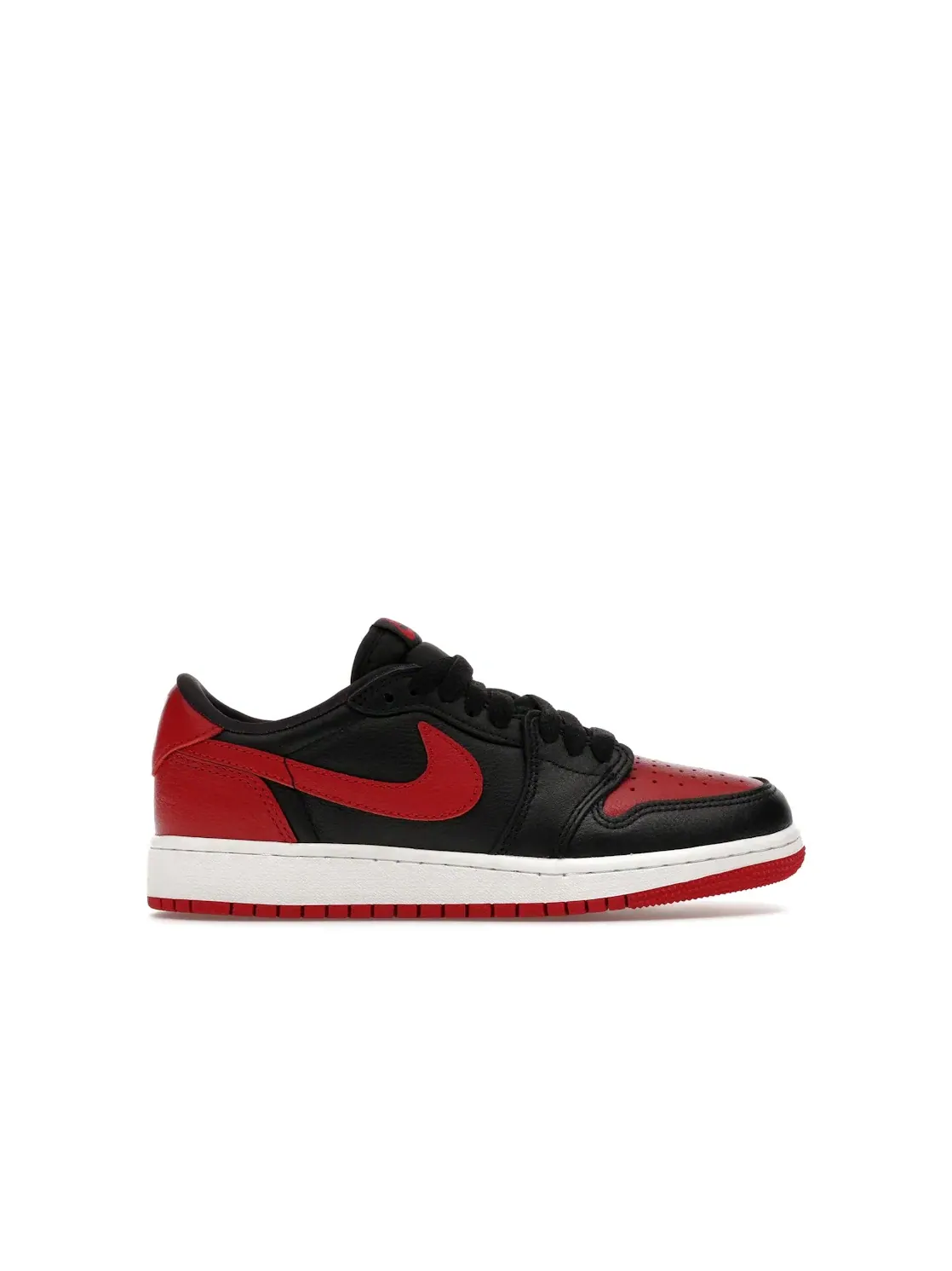 Детские кроссовки Lifestyle с высоким голенищем Jordan 1 Retro Low OG Banned — изображение 1 из 4, черный/красный
