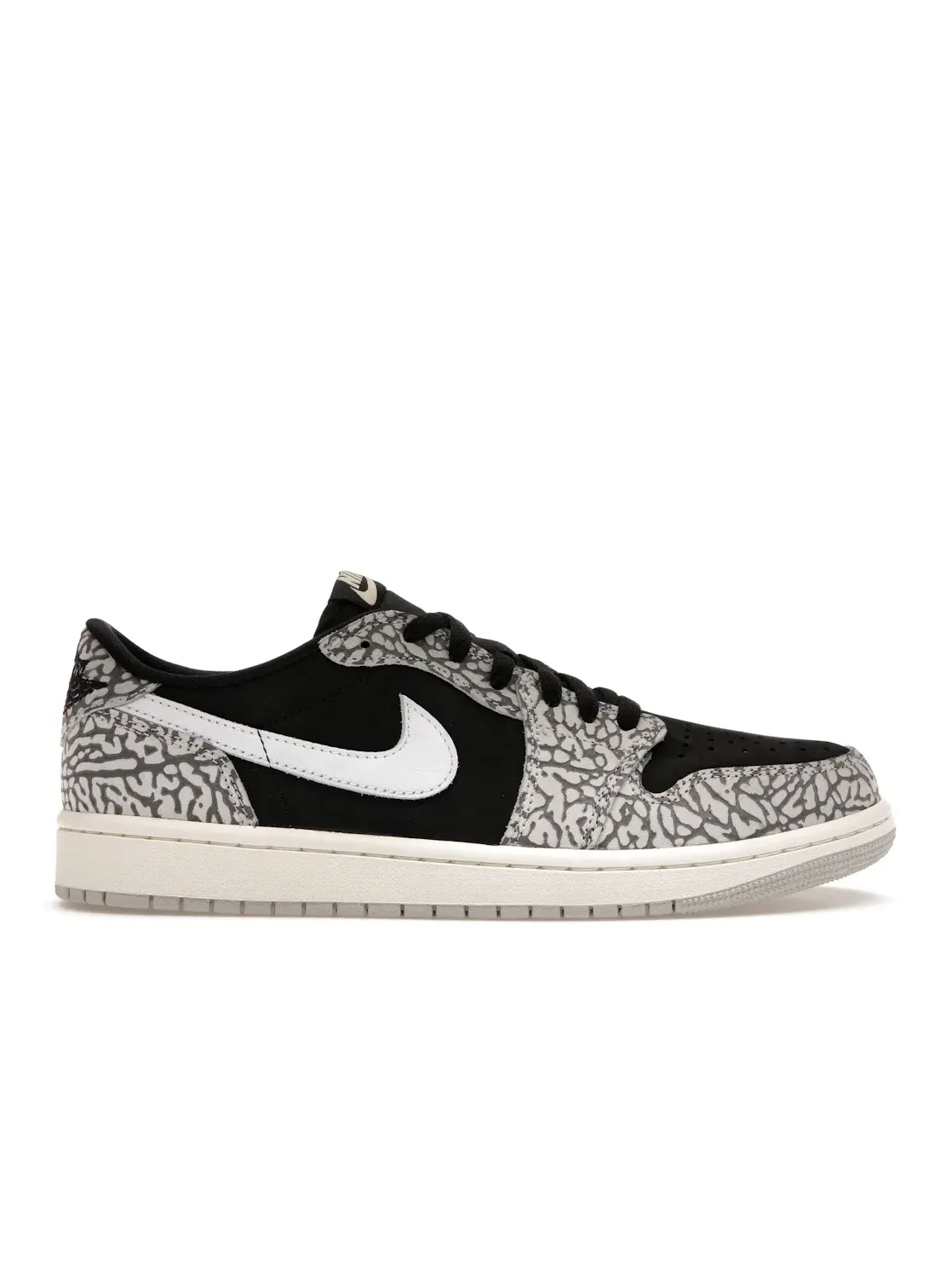 Мужские кроссовки с принтом Jordan 1 Retro Low OG Jordan — изображение 1 из 4, черный//серый/белый
