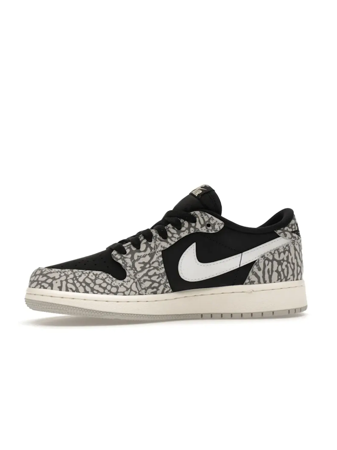 Детские кроссовки lifestyle с принтом Jordan 1 Retro Low OG Jordan — изображение 3 из 4, черный//серый/белый