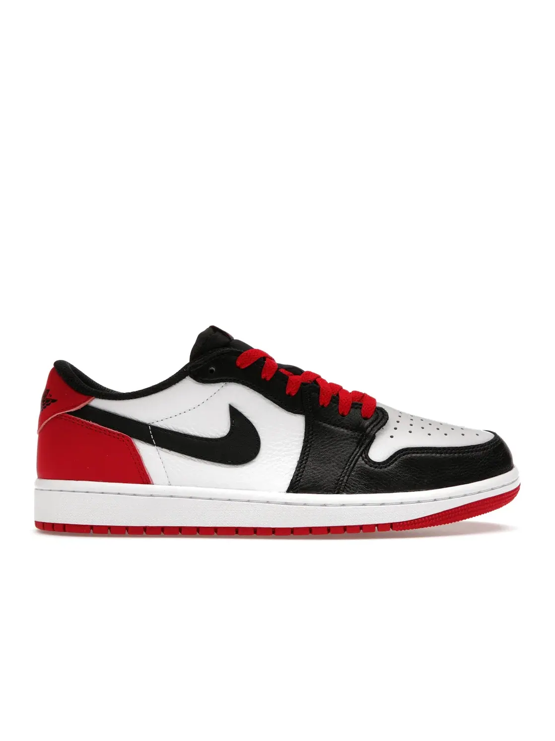 Мужские кроссовки Lifestyle с комбинированной кожей Jordan 1 Retro Low OG Jordan — изображение 1 из 4, белый/черный/красный