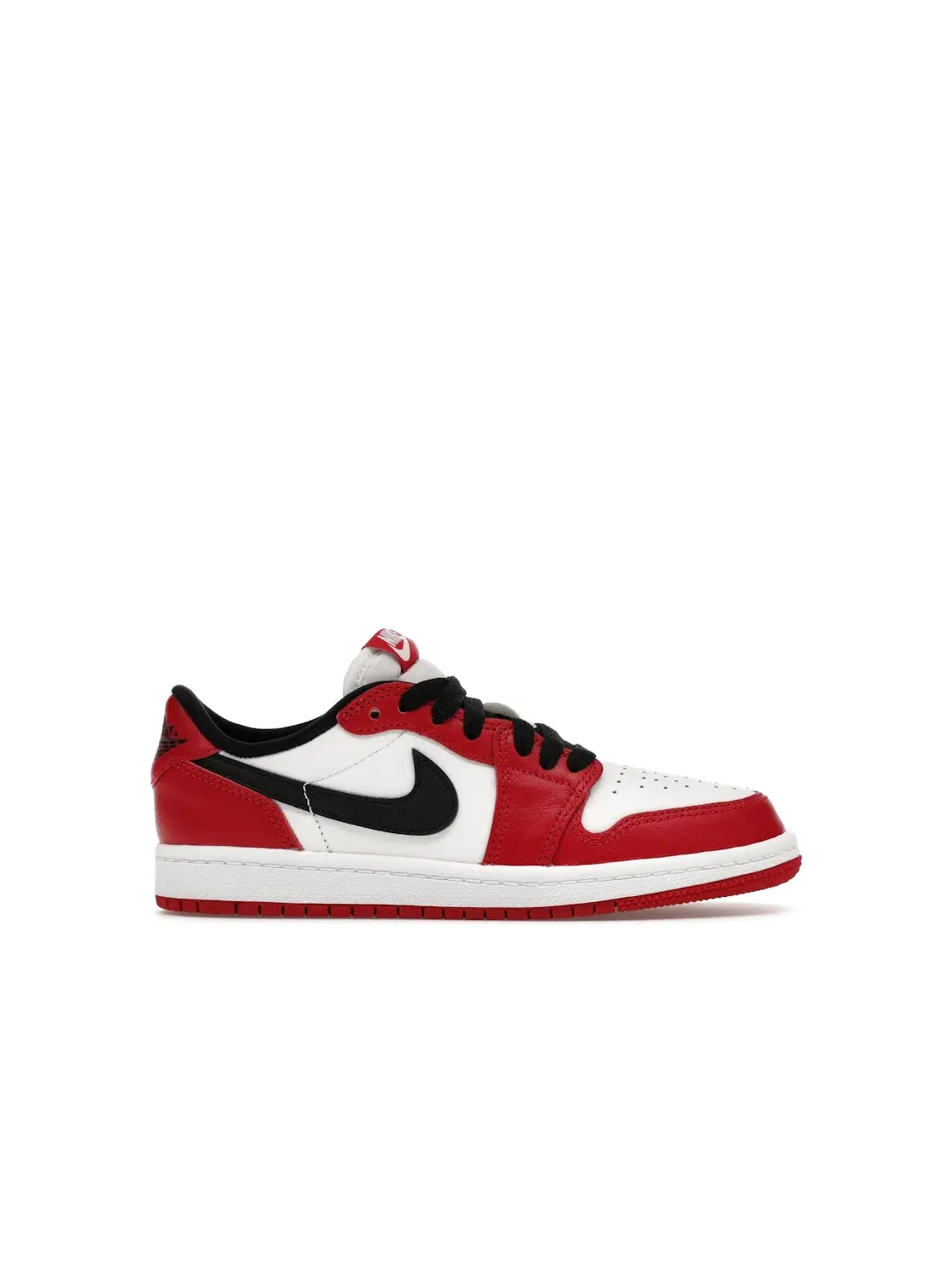 Детские кроссовки Lifestyle Chicago с принтом Jordan 1 Retro Low OG Jordan — изображение 1 из 4, красный черный белый