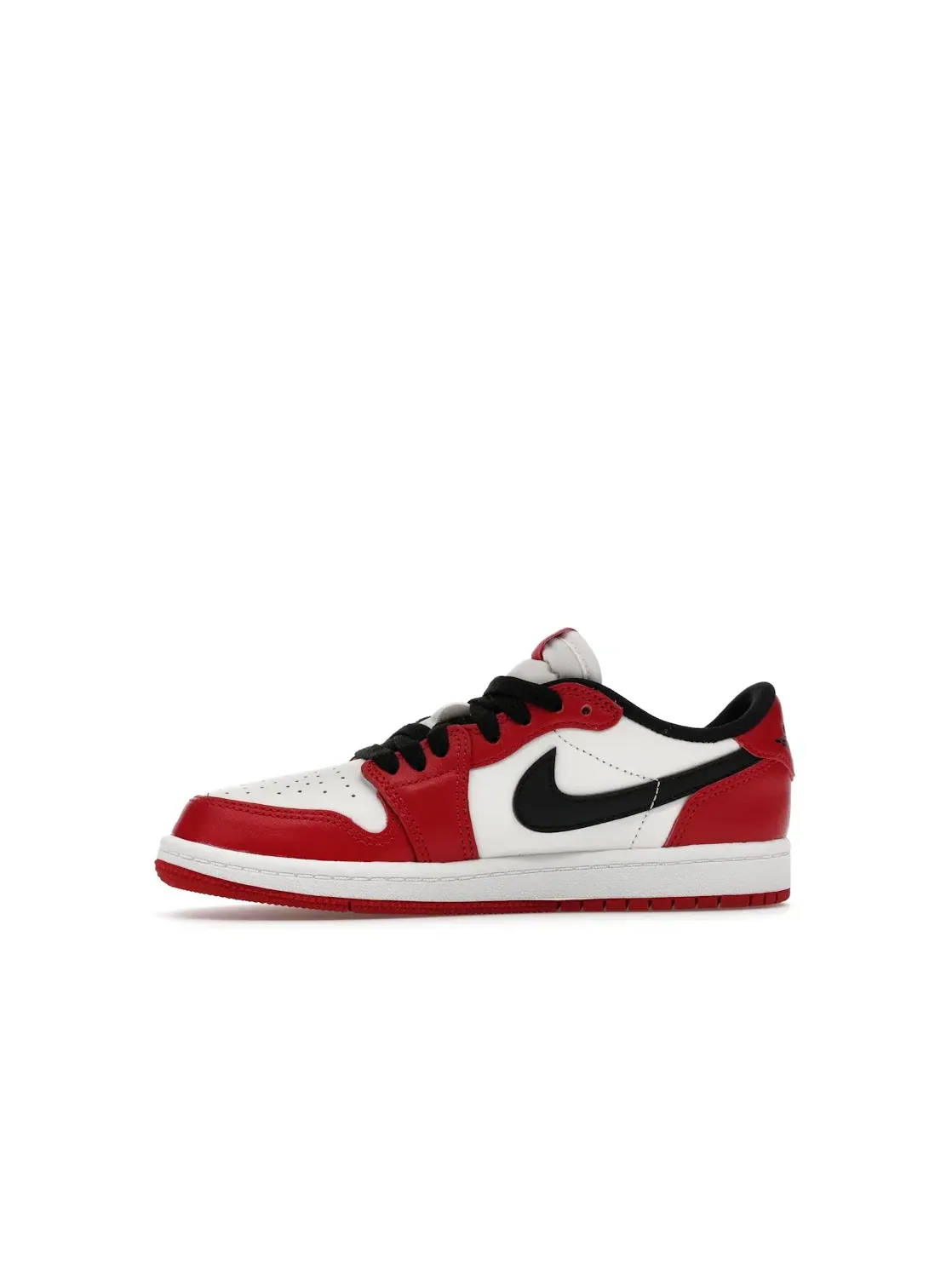 Детские кроссовки Lifestyle Chicago с принтом Jordan 1 Retro Low OG Jordan — изображение 3 из 4, красный черный белый
