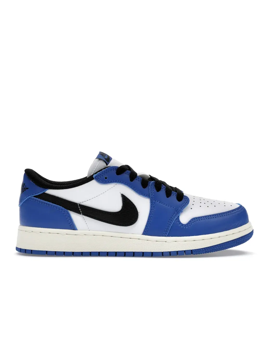 Детские кроссовки Lifestyle с принтом Jordan 1 Retro Low OG Game Royal GS Jordan — изображение 1 из 4, белый/черный