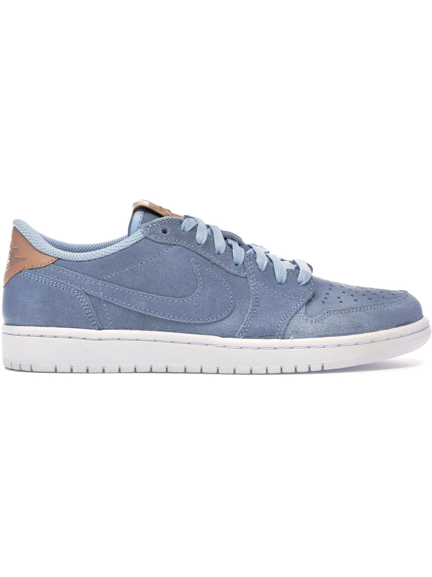 Мужские кроссовки с замшевым верхом Jordan 1 Retro Low OG Jordan — изображение 1 из 1, синий/бежевый-белый