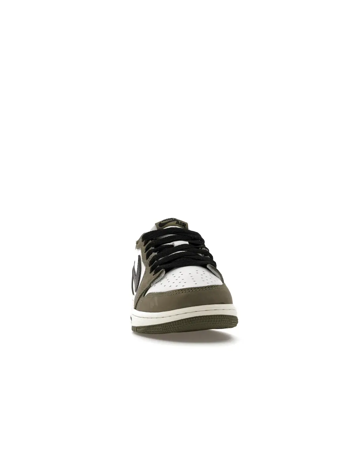 Детские кроссовки с низким силуэтом Jordan 1 Retro Low OG Medium Olive — изображение 2 из 4, оливковый/белый//черный