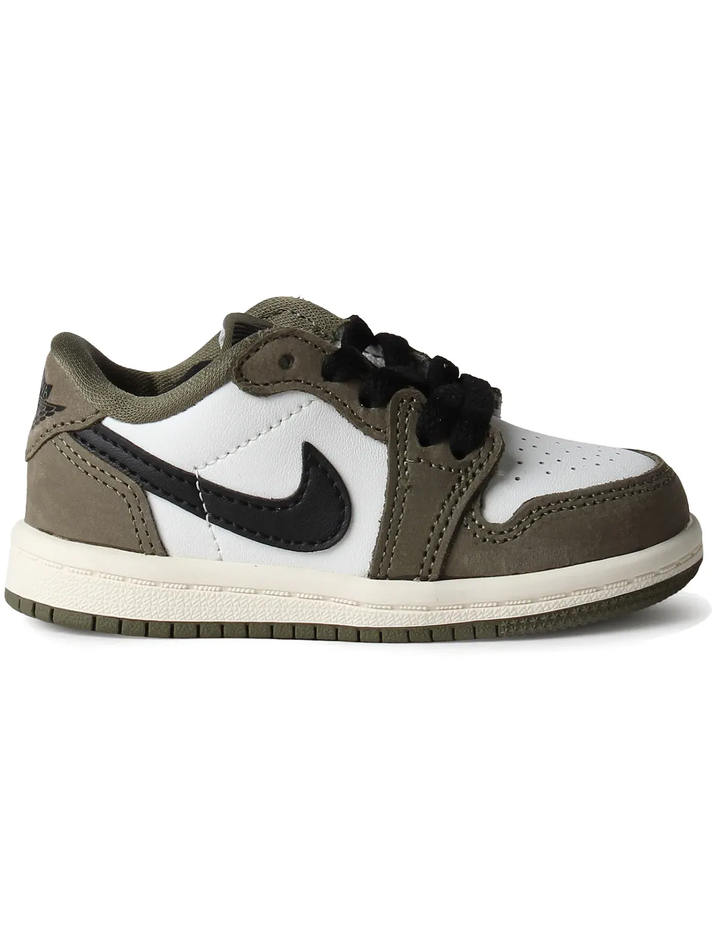 Детские кроссовки с низким профилем Jordan 1 Retro Low OG Medium Olive Jordan — изображение 1 из 1, оливковый/белый//черный