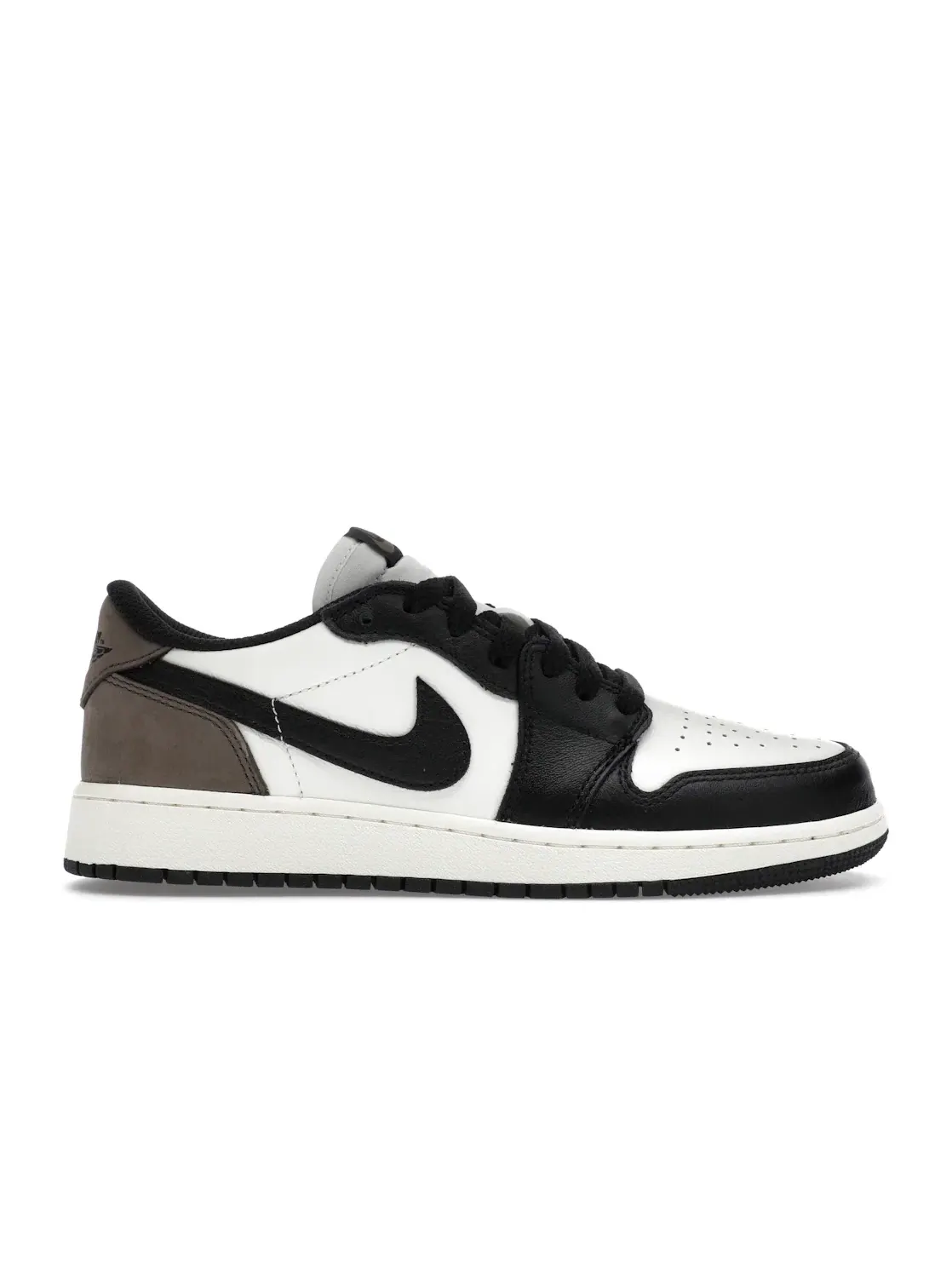 Детские кроссовки lifestyle с низким берцем Jordan 1 Retro Low OG Jordan White/Black-Dark Mocha — изображение 1 из 4