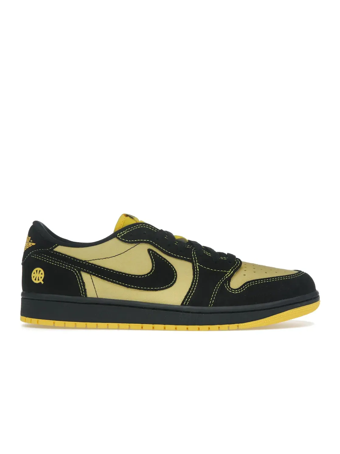 Мужские кроссовки lifestyle с принтом Jordan 1 Retro Low OG Quai 54 Jordan — изображение 1 из 4, черный желтый красный