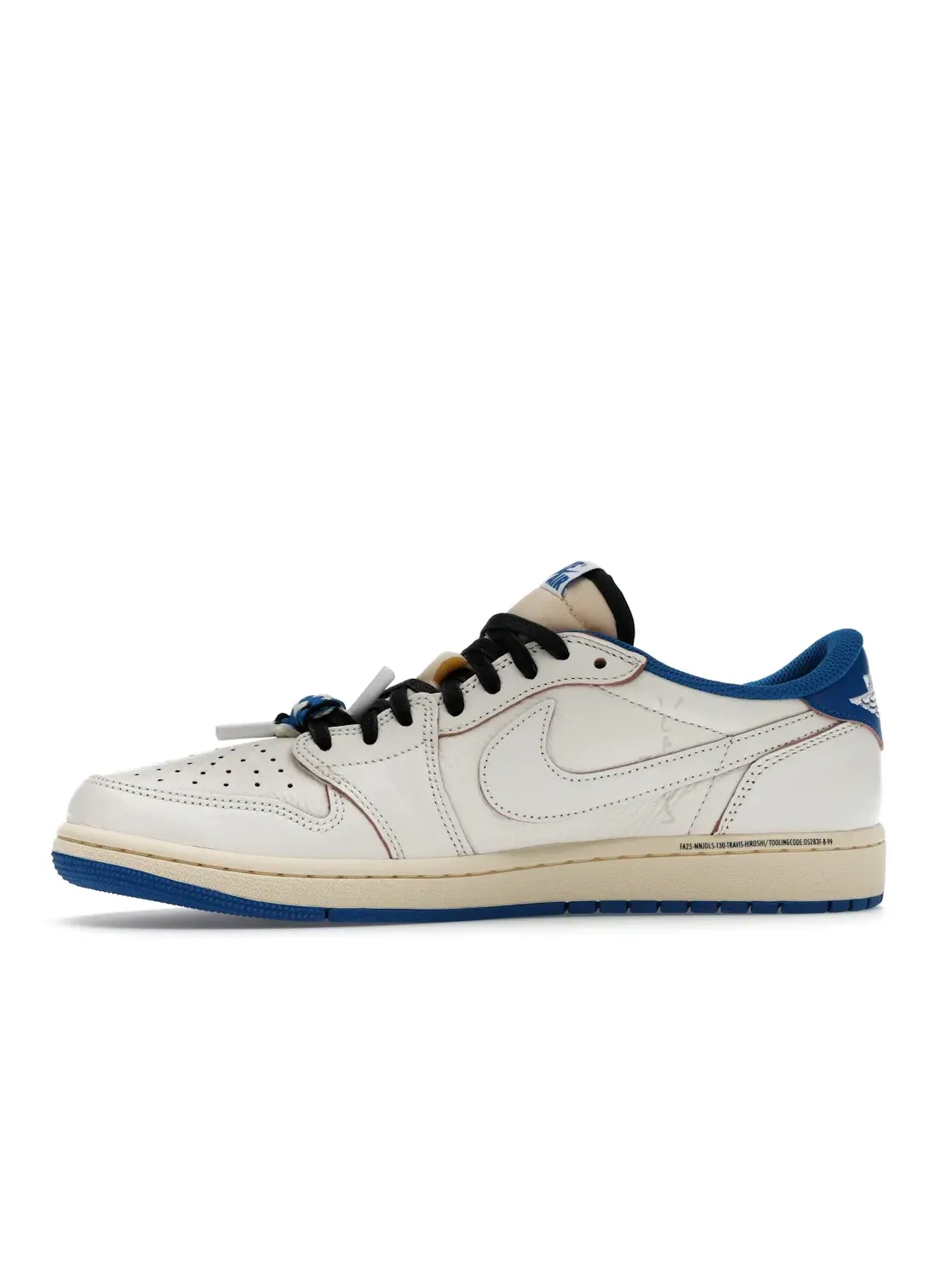 Мужские кроссовки Lifestyle с принтом Jordan 1 Retro Low OG SP Fragment x Travis Scott — изображение 3 из 4, черный//синий