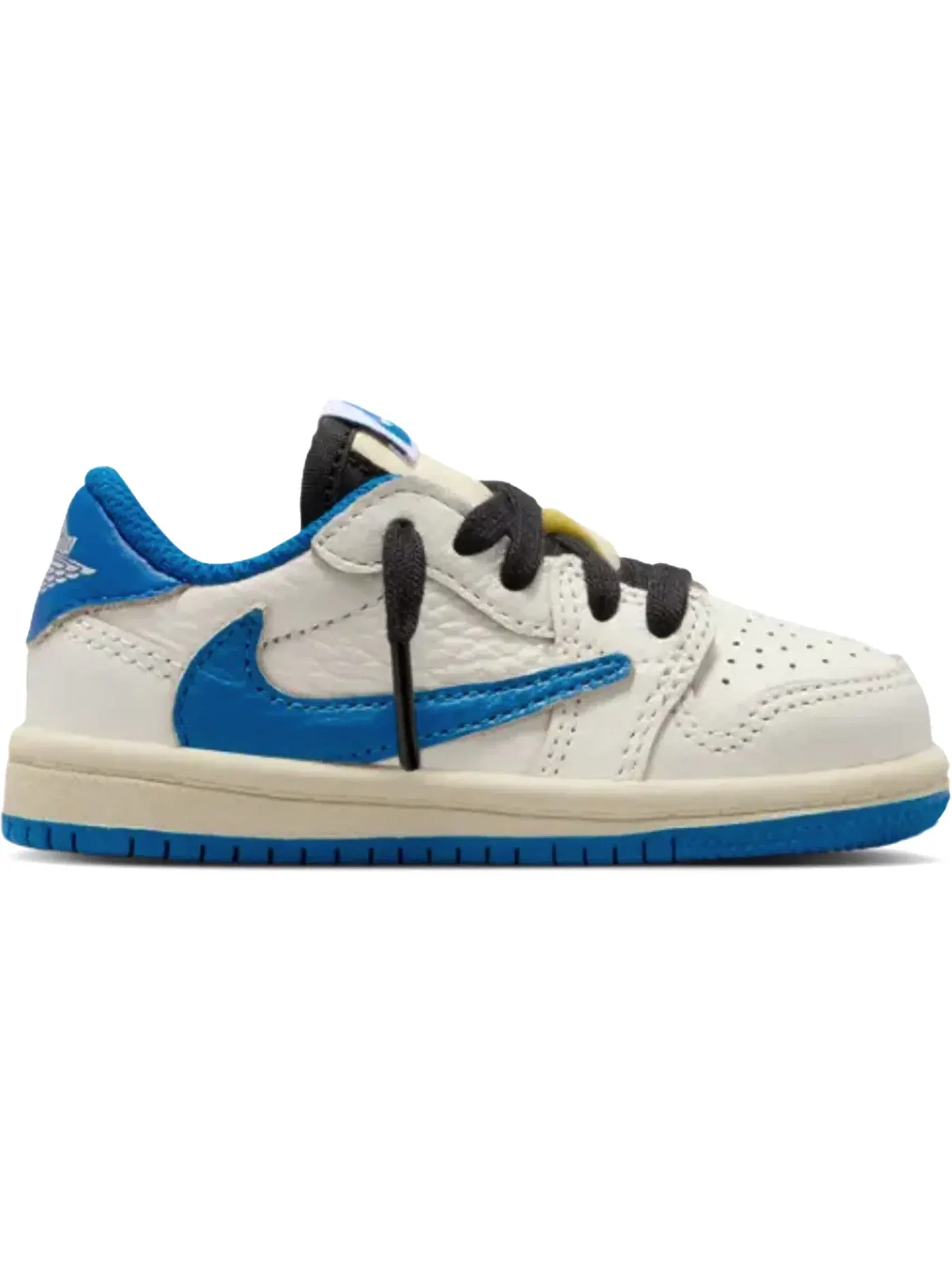 Детские кроссовки Lifestyle с принтом Jordan 1 Retro Low OG SP Fragment x Travis Scott — изображение 1 из 1, черный//синий
