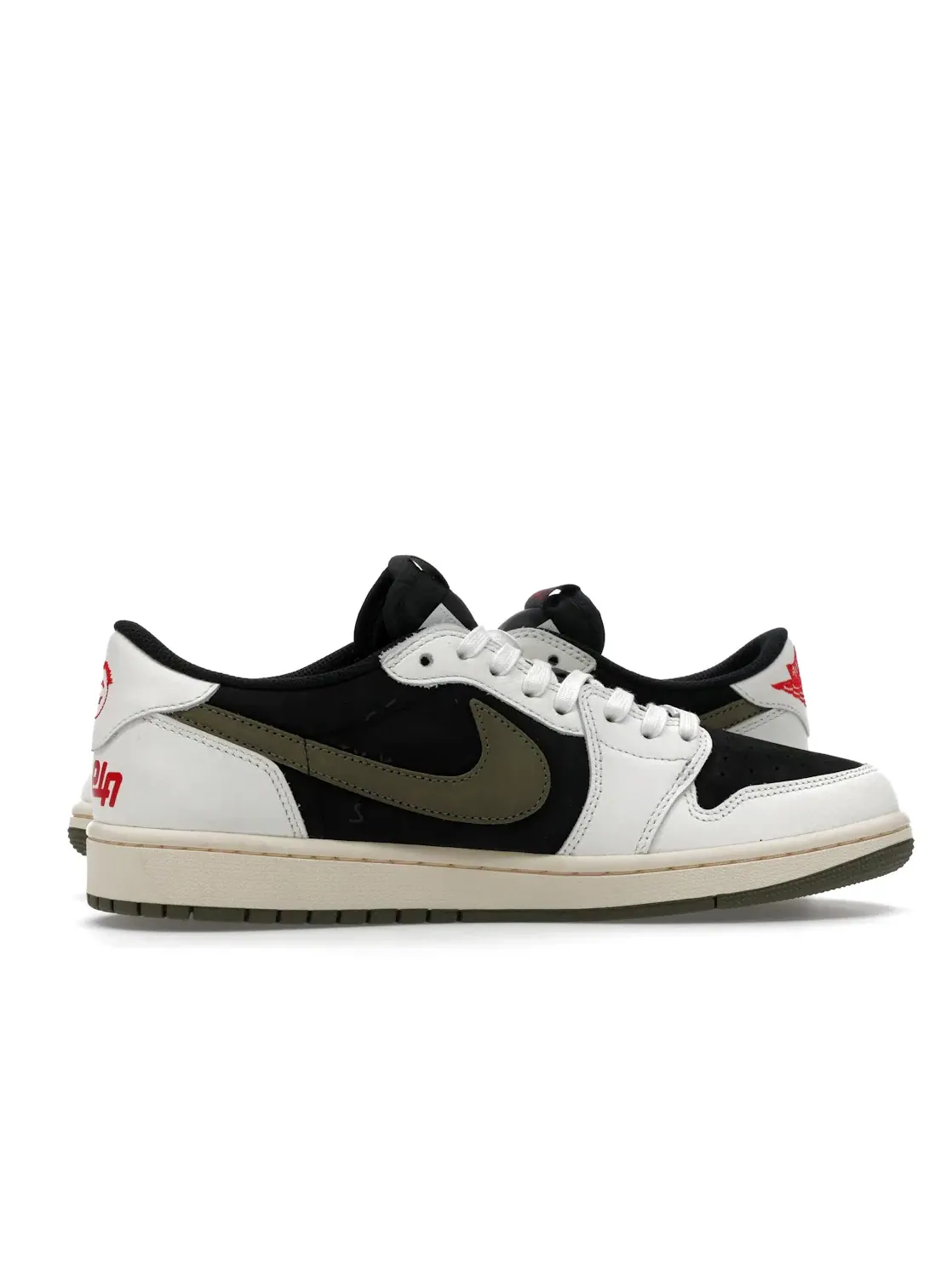 Женские кроссовки Lifestyle с принтом Jordan 1 Retro Low OG SP Jordan — изображение 3 из 4, красный/черный/оливковый