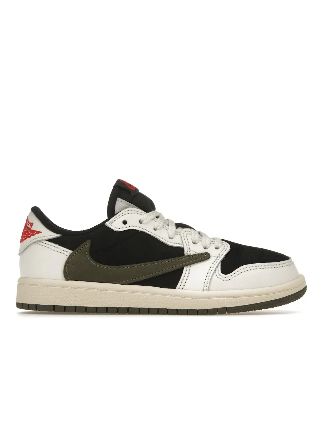 Детские кроссовки для мальчиков с принтом Jordan 1 Retro Low OG SP Travis Scott Olive — изображение 1 из 4