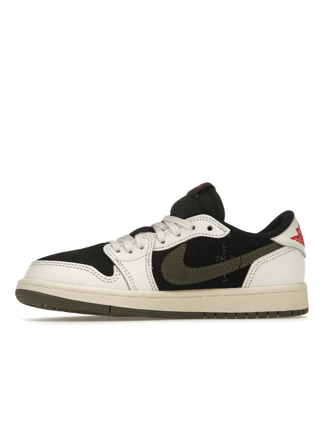 Детские кроссовки для мальчиков с принтом Jordan 1 Retro Low OG SP Travis Scott Olive — изображение 3 из 4