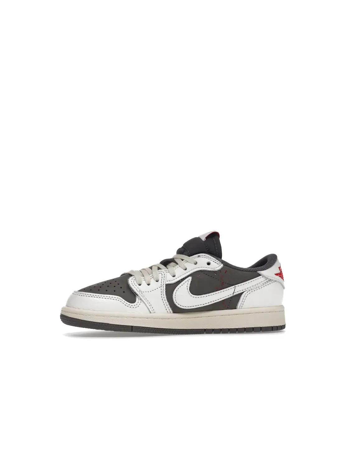 Детские кроссовки Lifestyle с принтом Jordan 1 Retro Low OG SP Travis Scott Reverse Mocha — изображение 3 из 4, красный