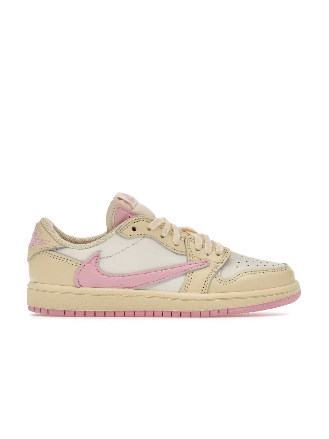 Детские кроссовки Lifestyle с принтом Jordan 1 Retro Low OG SP Travis Scott Shy Pink — изображение 1 из 4, розовый красный