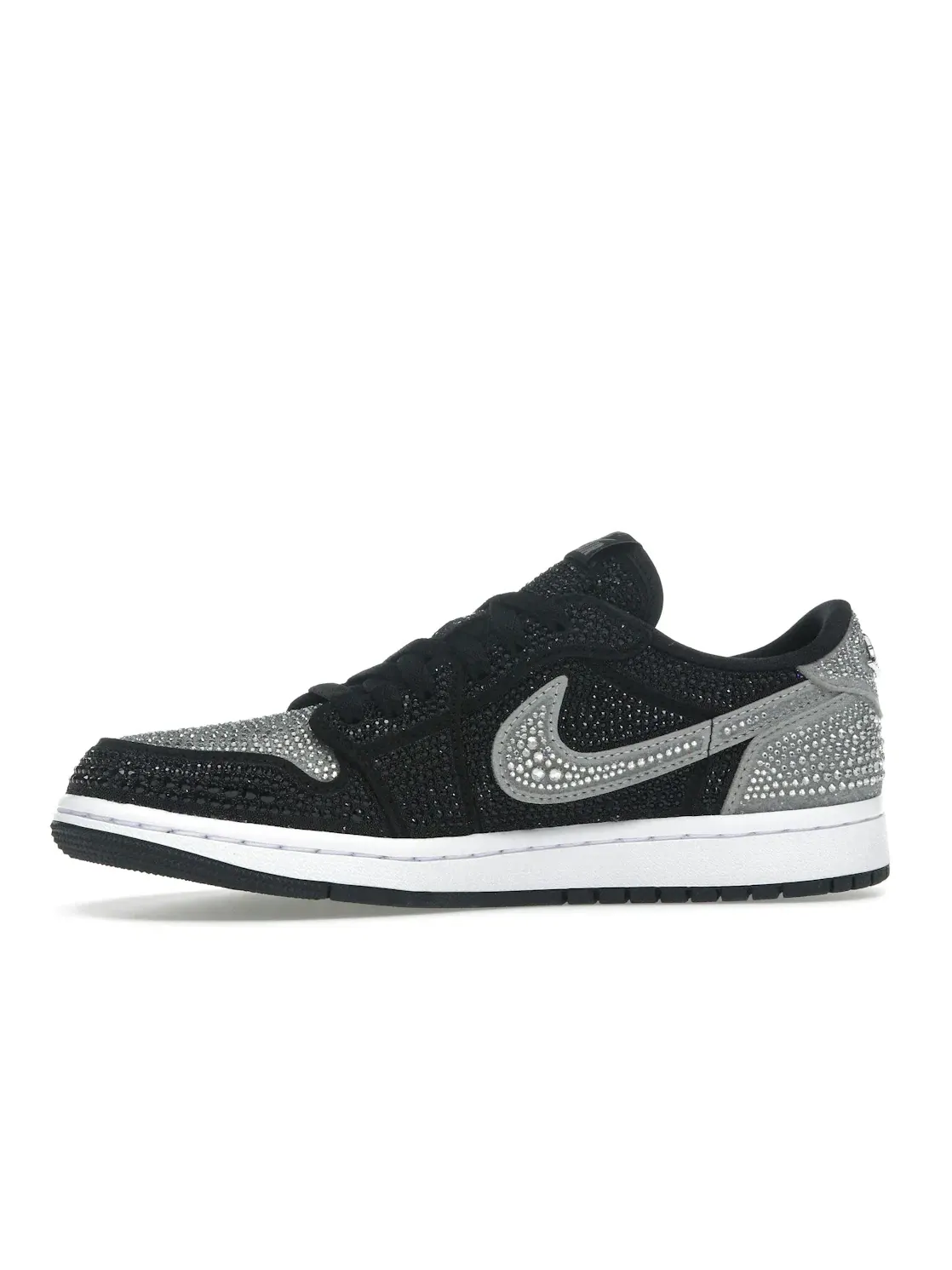 Женские кроссовки с кристаллами Swarovski Jordan 1 Retro Low OG Jordan, Stealth/Stealth — изображение 3 из 4