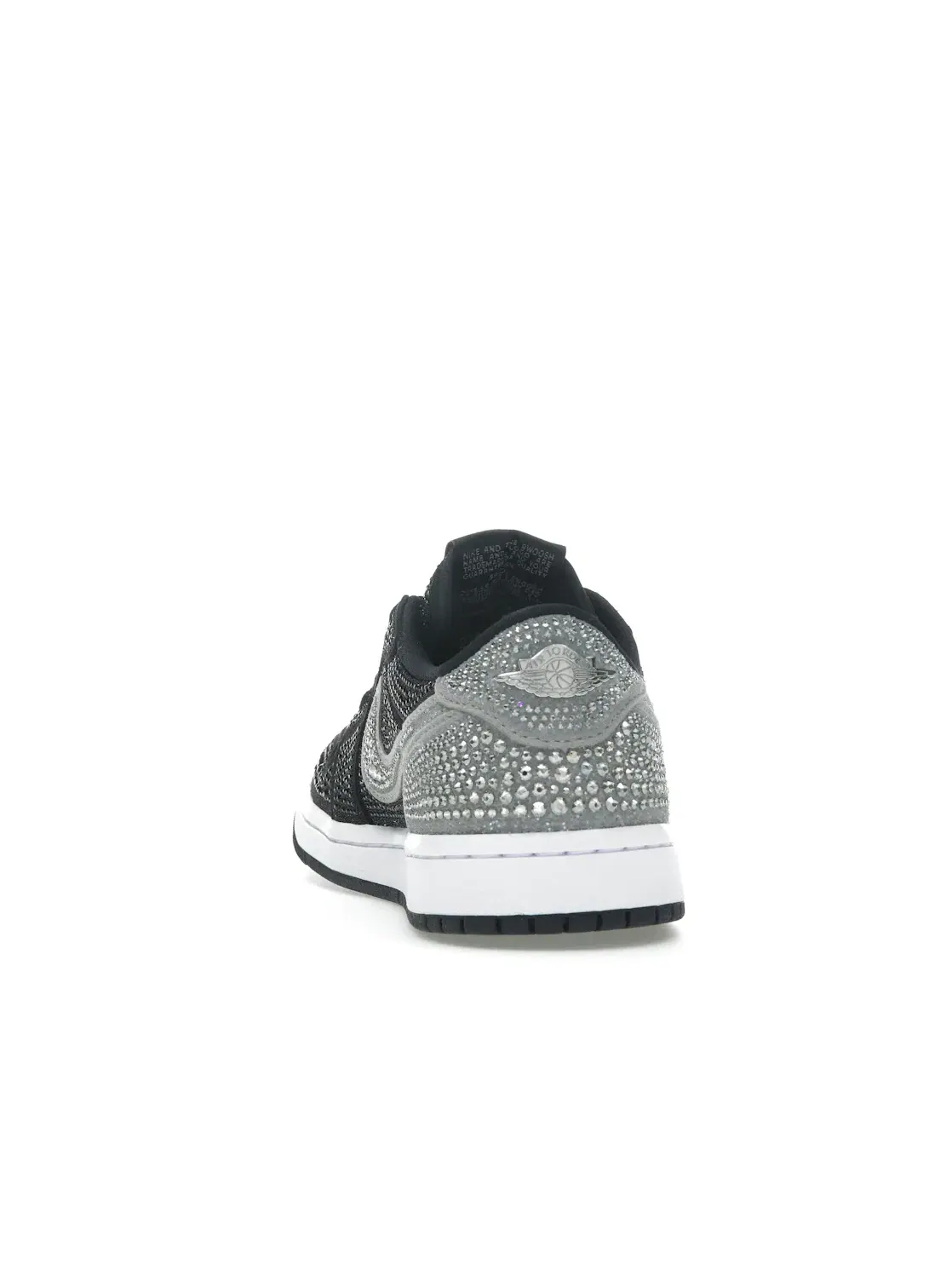 Женские кроссовки с кристаллами Swarovski Jordan 1 Retro Low OG Jordan, Stealth/Stealth — изображение 4 из 4
