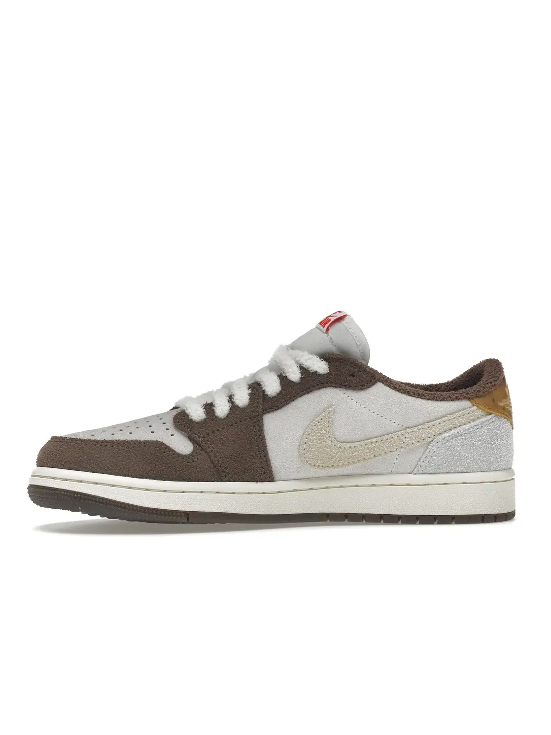 Мужские кроссовки из замши и кожи Year of the Rabbit Jordan 1 Retro Low OG — изображение 3 из 4, красный-коричневый