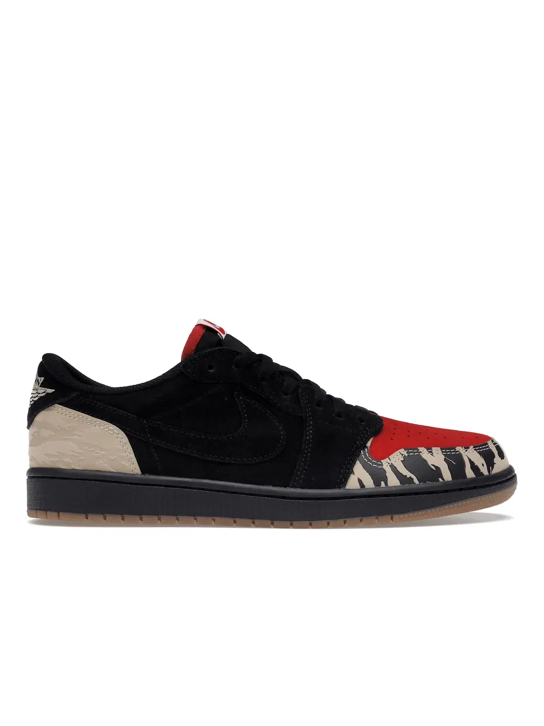 Мужские кроссовки Lifestyle с принтом Jordan 1 Retro Low OG SP SoleFly Jordan — изображение 1 из 4, черный/красный/бежевый