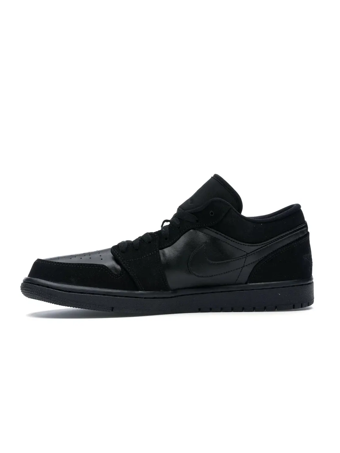 Мужские кроссовки кожаные с замшевыми вставками Jordan 1 Retro Low Jordan — изображение 3 из 4, черный/черный/черный