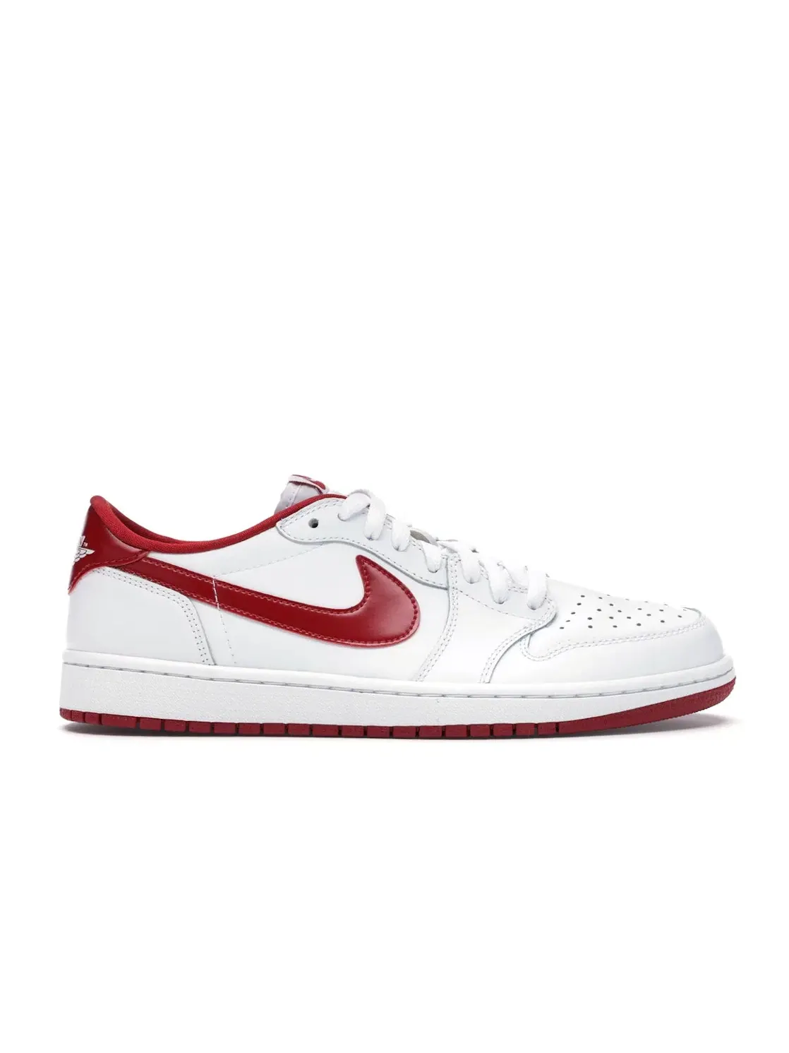 Мужские кроссовки с воздушной амортизацией Jordan 1 Retro Low Jordan — изображение 1 из 4, белый/красный-белый