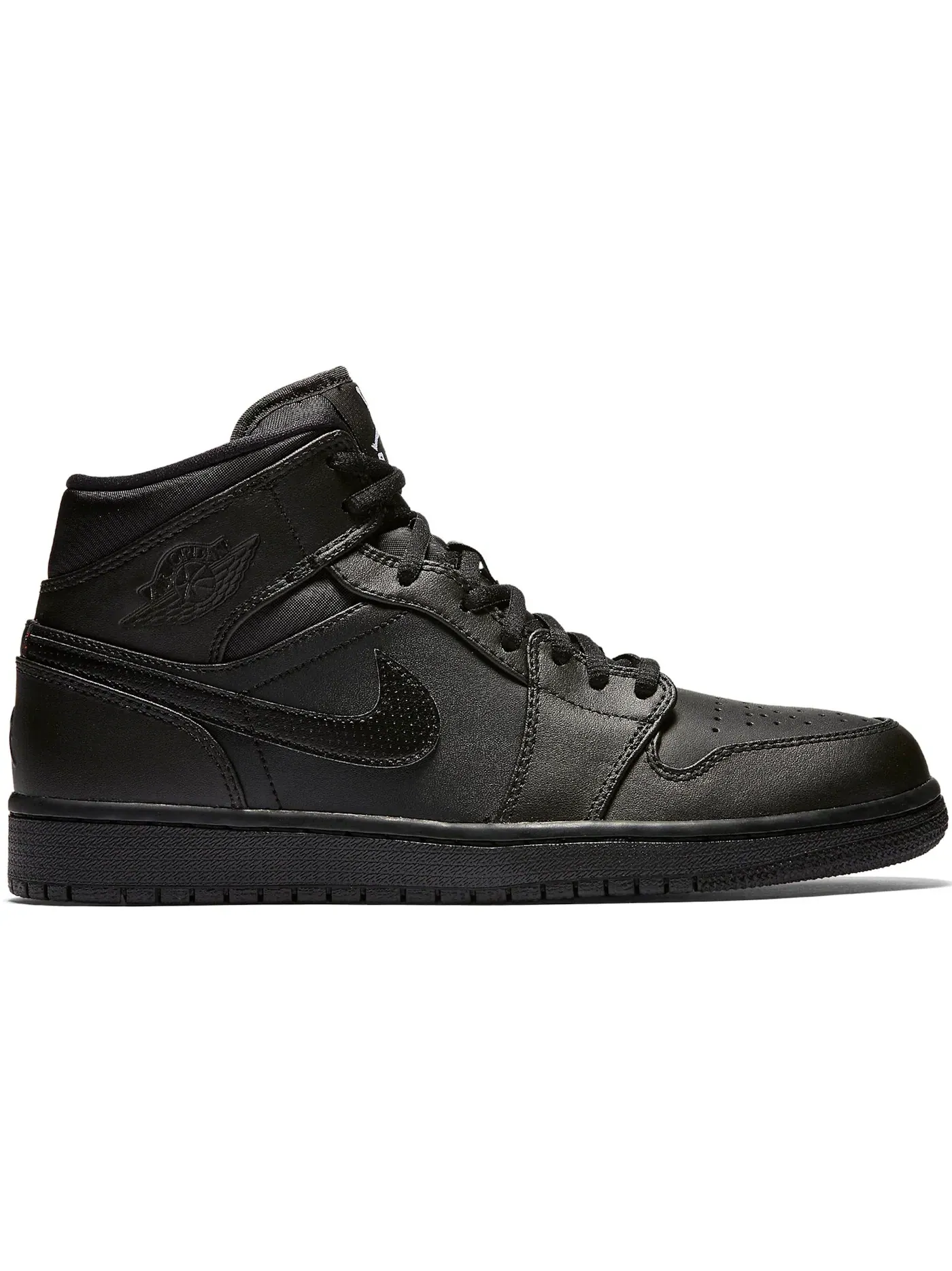 Мужские кроссовки кожаные Jordan 1 Retro Mid Jordan — изображение 1 из 1, черный/белый