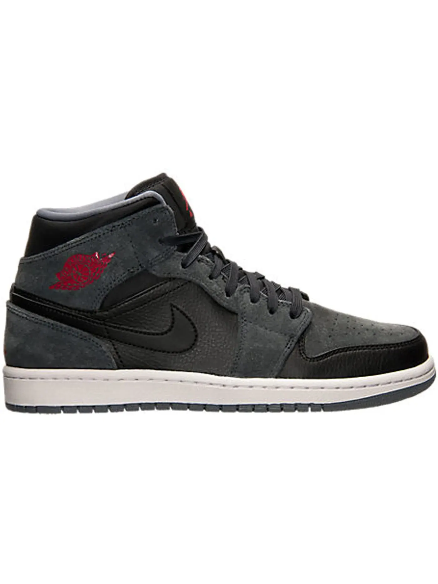 Мужские кроссовки Lifestyle Jordan 1 Retro Mid Jordan — изображение 1 из 1, черный/красный--серый