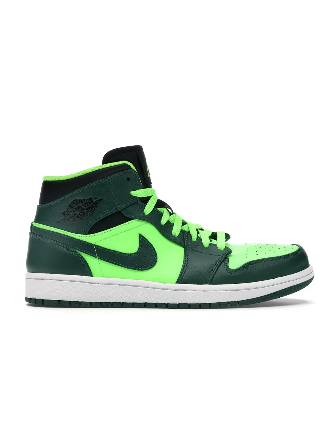 Мужские кроссовки для повседневной носки Jordan 1 Retro Mid Jordan — изображение 1 из 4, зеленый/зеленый-черный