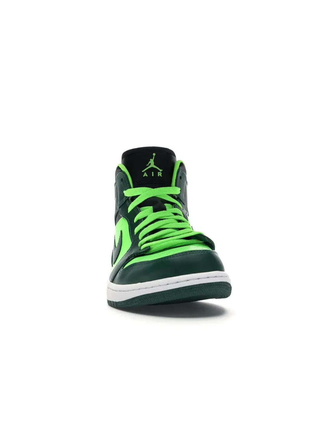 Мужские кроссовки для повседневной носки Jordan 1 Retro Mid Jordan — изображение 2 из 4, зеленый/зеленый-черный