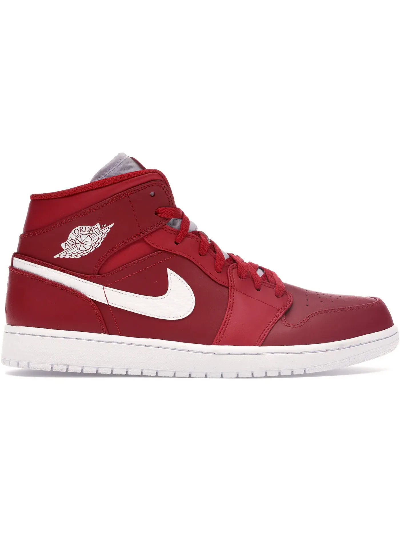 Мужские кроссовки кожаные Jordan 1 Retro Mid Jordan — изображение 1 из 1, красный белый